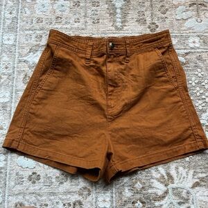 Madewell High-rise Utility Shorts in Burnt Orange